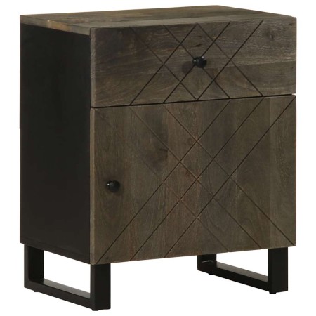 Mesita de noche madera maciza de mango negra 50x33x60 cm de , Mesitas de noche - Ref: Foro24-4017692, Precio: 80,19 €, Descue...