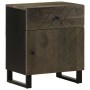 Mesita de noche madera maciza de mango negra 50x33x60 cm de , Mesitas de noche - Ref: Foro24-4017692, Precio: 80,19 €, Descue...
