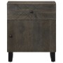 Mesita de noche madera maciza de mango negra 50x33x60 cm de , Mesitas de noche - Ref: Foro24-4017692, Precio: 80,19 €, Descue...