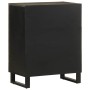 Aparador negro 60x33x75 cm madera maciza mango de , Taquillas y armarios de almacenamiento - Ref: Foro24-4017686, Precio: 104...