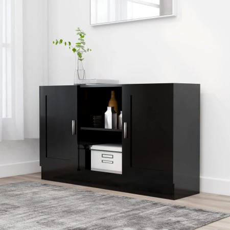 Aparador de madera contrachapada negro 120x30,5x70 cm de vidaXL, Aparadores - Ref: Foro24-802778, Precio: 88,48 €, Descuento: %