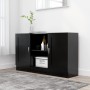 Aparador de madera contrachapada negro 120x30,5x70 cm de vidaXL, Aparadores - Ref: Foro24-802778, Precio: 88,48 €, Descuento: %