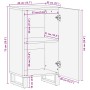 Aparador negro 40x33x75 cm madera maciza mango de , Almacenamiento para CD y DVD - Ref: Foro24-4017708, Precio: 87,06 €, Desc...