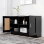 Aparador de madera contrachapada negro 120x30,5x70 cm de vidaXL, Aparadores - Ref: Foro24-802778, Precio: 88,48 €, Descuento: %