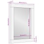 Espejo de baño madera maciza mango gris 50x3x70 cm de , Muebles de baño - Ref: Foro24-4017715, Precio: 52,24 €, Descuento: %