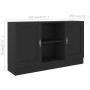 Aparador de madera contrachapada negro 120x30,5x70 cm de vidaXL, Aparadores - Ref: Foro24-802778, Precio: 88,48 €, Descuento: %