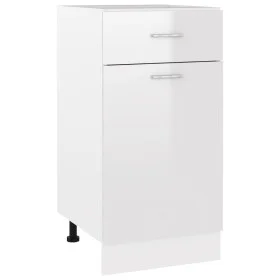 Armario inferior madera ingeniería blanco brillo 40x46x81,5 cm de vidaXL, Armarios de cocina - Ref: Foro24-801217, Precio: 82...