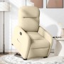 Sillón eléctrico reclinable elevable de tela color crema de , Sillones - Ref: Foro24-3303000, Precio: 316,09 €, Descuento: %
