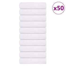 Toallas de mano 50 piezas blanco 50x100cm 360 g/m² 100% algodón de , Toallas - Ref: Foro24-136652, Precio: 176,49 €, Descuent...