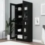 Vitrina de madera contrachapada negro 82,5x30,5x185,5 cm de vidaXL, Librerías y estanterías - Ref: Foro24-802769, Precio: 202...