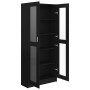 Vitrina de madera contrachapada negro 82,5x30,5x185,5 cm de vidaXL, Librerías y estanterías - Ref: Foro24-802769, Precio: 217...