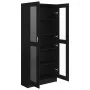 Vitrina de madera contrachapada negro 82,5x30,5x185,5 cm de vidaXL, Librerías y estanterías - Ref: Foro24-802769, Precio: 202...