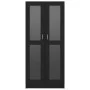 Vitrina de madera contrachapada negro 82,5x30,5x185,5 cm de vidaXL, Librerías y estanterías - Ref: Foro24-802769, Precio: 202...