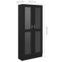 Vitrina de madera contrachapada negro 82,5x30,5x185,5 cm de vidaXL, Librerías y estanterías - Ref: Foro24-802769, Precio: 217...
