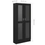 Vitrina de madera contrachapada negro 82,5x30,5x185,5 cm de vidaXL, Librerías y estanterías - Ref: Foro24-802769, Precio: 202...