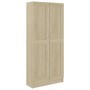 Armario de libros contrachapada color roble 82,5x30,5x185,5 cm de vidaXL, Librerías y estanterías - Ref: Foro24-802735, Preci...