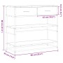 Mesa consola de madera de ingeniería roble ahumado 90x35x80 cm de , Mesas auxiliares - Ref: Foro24-849181, Precio: 81,83 €, D...