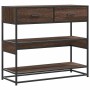 Mesa consola madera de ingeniería marrón roble 90x35x80 cm de , Mesas auxiliares - Ref: Foro24-849183, Precio: 87,06 €, Descu...
