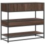 Mesa consola madera de ingeniería marrón roble 90x35x80 cm de , Mesas auxiliares - Ref: Foro24-849183, Precio: 87,06 €, Descu...
