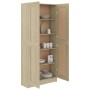 Armario de libros contrachapada color roble 82,5x30,5x185,5 cm de vidaXL, Librerías y estanterías - Ref: Foro24-802735, Preci...