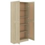 Armario de libros contrachapada color roble 82,5x30,5x185,5 cm de vidaXL, Librerías y estanterías - Ref: Foro24-802735, Preci...