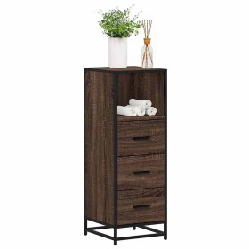 Armario de baño madera contrachapada roble marrón 35x37,5x100cm de , Muebles de baño - Ref: Foro24-849253, Precio: 93,39 €, D...
