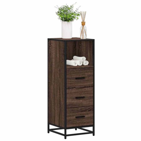 Armario de baño madera contrachapada roble marrón 35x37,5x100cm de , Muebles de baño - Ref: Foro24-849253, Precio: 93,39 €, D...