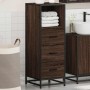Armario de baño madera contrachapada roble marrón 35x37,5x100cm de , Muebles de baño - Ref: Foro24-849253, Precio: 93,39 €, D...