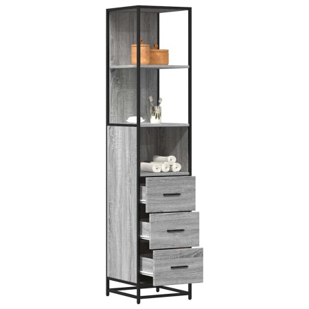 Armario de baño madera contrachapada gris sonoma 35x37,5x166 cm de , Muebles de baño - Ref: Foro24-849247, Precio: 113,93 €, ...