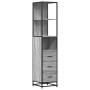 Armario de baño madera contrachapada gris sonoma 35x37,5x166 cm de , Muebles de baño - Ref: Foro24-849247, Precio: 113,93 €, ...