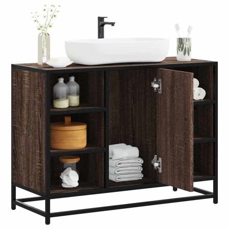 Armario lavabo baño madera ingeniería roble marrón 80x33x60 cm de , Muebles de baño - Ref: Foro24-849293, Precio: 79,65 €, De...