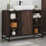 Armario lavabo baño madera ingeniería roble marrón 80x33x60 cm de , Muebles de baño - Ref: Foro24-849293, Precio: 79,65 €, De...