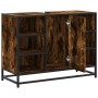 Armario lavabo baño madera ingeniería roble ahumado 80x33x60 cm de , Muebles de baño - Ref: Foro24-849291, Precio: 74,46 €, D...