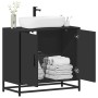 Mueble baño para lavabo madera ingeniería negro 65 x 33 x 60 cm de , Muebles de baño - Ref: Foro24-849264, Precio: 71,11 €, D...