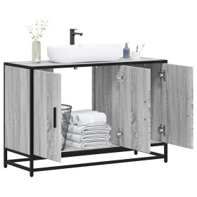 Armario lavabo baño madera ingeniería gris Sonoma 90x33x60 cm de , Muebles de baño - Ref: Foro24-849272, Precio: 86,89 €, Des...
