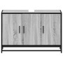 Armario lavabo baño madera ingeniería gris Sonoma 90x33x60 cm de , Muebles de baño - Ref: Foro24-849272, Precio: 86,89 €, Des...