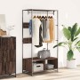 Armario de madera de ingeniería marrón roble 90x50x180 cm de , Organizadores de vestidores y perchas de barra - Ref: Foro24-8...