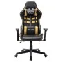 Silla de gaming de cuero sintético negro y dorado de vidaXL, Sillones para videojuegos - Ref: Foro24-20504, Precio: 165,32 €,...