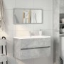 Armario de baño con espejo madera de ingeniería gris hormigón de , Muebles de baño - Ref: Foro24-856376, Precio: 70,69 €, Des...