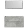 Armario de baño con espejo madera de ingeniería gris hormigón de , Muebles de baño - Ref: Foro24-856376, Precio: 70,69 €, Des...