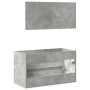 Armario de baño con espejo madera de ingeniería gris hormigón de , Muebles de baño - Ref: Foro24-856376, Precio: 70,69 €, Des...