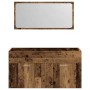 Mueble de baño con espejo de madera antigua madera ingeniería de , Muebles de baño - Ref: Foro24-856381, Precio: 93,90 €, Des...