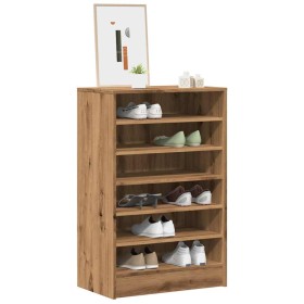 Mueble zapatero madera ingeniería roble artisan 60x35x92 cm de , Zapateros y organizadores de calzado - Ref: Foro24-856703, P...