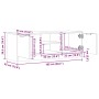 Mueble de TV madera contrachapada madera antigua 102x35x36,5 cm de , Muebles TV - Ref: Foro24-856858, Precio: 67,57 €, Descue...