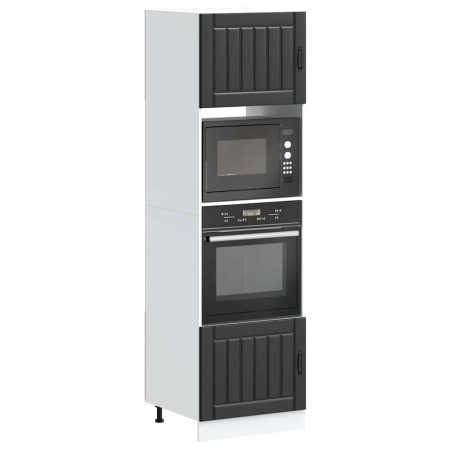 Armarios para horno 2 uds Kalmar negra madera de ingeniería de , Armarios de cocina - Ref: Foro24-3315042, Precio: 194,53 €, ...