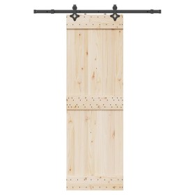 Kit de herrajes para puertas correderas acero negro 152,5 cm de , Artículos para puertas - Ref: Foro24-4009706, Precio: 64,54...