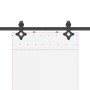 Kit de herrajes para puertas correderas acero negro 152,5 cm de , Artículos para puertas - Ref: Foro24-4009706, Precio: 64,54...