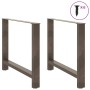 Patas para mesa de centro de acero natural 2 uds 90x(72-73) cm de , Patas para mesas - Ref: Foro24-4013319, Precio: 104,48 €,...
