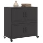Aparador de acero negro 68x39x72 cm de , Aparadores - Ref: Foro24-846650, Precio: 101,40 €, Descuento: %