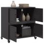 Aparador de acero negro 68x39x72 cm de , Aparadores - Ref: Foro24-846650, Precio: 101,40 €, Descuento: %
